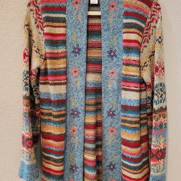SOFT SURROUNDINGS Southwestern Style duster sweater S - Picture 2 of 10